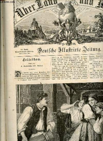 Ueber land und meer n29 68.band 1892 - Felicitas von R.Waldmller - osterklnge - duftige liebesboten von Tony Robert-Fleury - ein Ganz Cscherkessenlager von A.G.Wywiorski - zur Morphinomanie - von Eger nach Aussig - zu rechter zeit von Sophie Junghans..