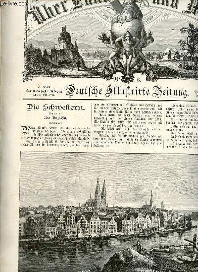 Ueber land und meer n6 71.band 1894 - Die schwessern roman von Ida Boy-Ed. - J.Jimenez Aranda : ein audienztag - der kunstsalon Neumann in Mnchen - Graf Alexander von Nrttemberg von Theobald Kener - zu lbecks 750 jhrigem jubilum von Ph.Kniest etc.
