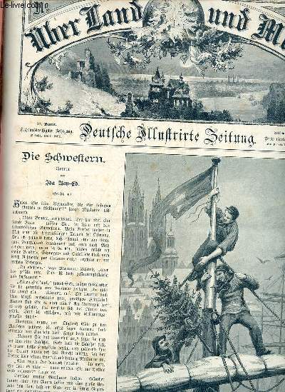 Ueber land und meer n12 71.band 1894 - Die schmestern roman von Ida Bon-Ed. - weihnachtsscherze in england zeichnung von F.Barnard - das verschenkte kind von Marie Giese - gang zur christmette Alb.Rieger - erreichtes ziel von Holde Kurz etc.
