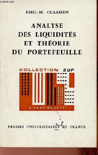 Analyse des liquidits et thorie du portefeuille - Collection Sup l'conomiste n20.