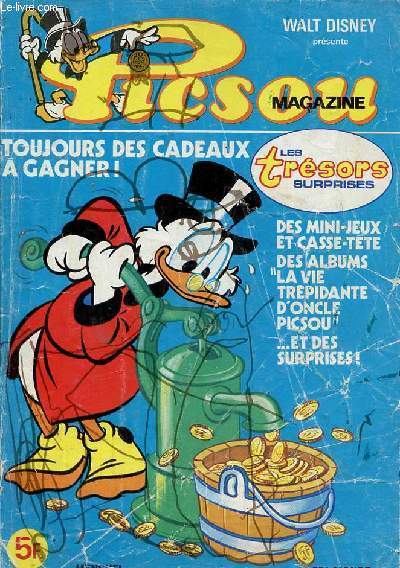 Picsou magazine n91 - L'affaire du transfert de sphre - Boniface n'est pas tout miel - attention l'autruche triche - Picsou et la tactique de l'Arctique - comme un cheveu sur la soupe - Picsou contre les Mendigos - My Picsou is rich etc.