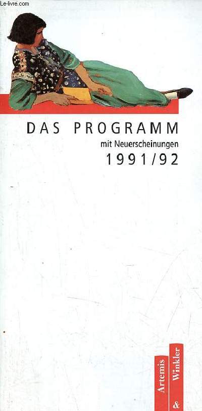 Das programm mit Neuerscheinungen 1991/92.