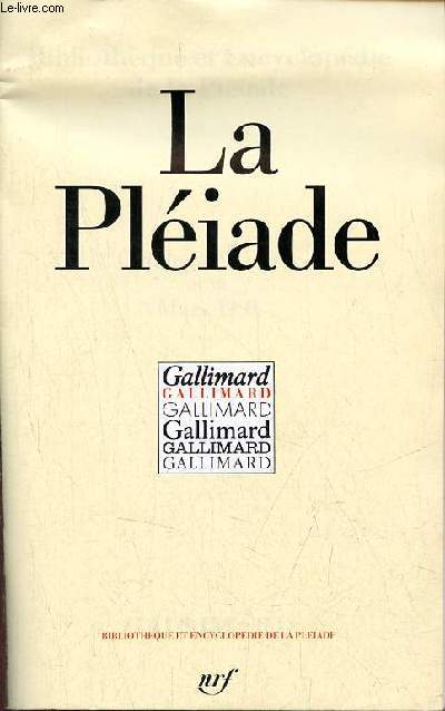 Catalogue de prix n92 de mars 1991 de la Bibliothque et encyclopdie de la Pliade - gallimard.