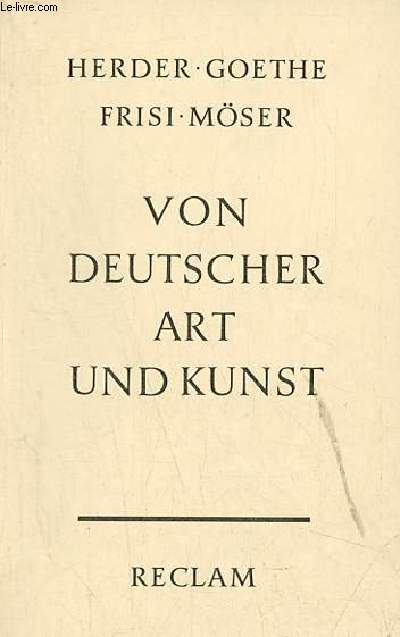 Von deutscher Art und Kunst - Einige fliegende Bltter - Universal-Bibliothek nr.7497/98.