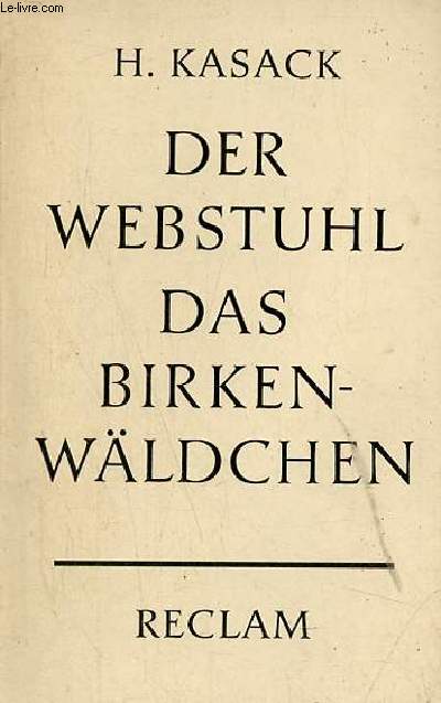 Der webstuhl das birkenwldchen - zwei erzhlungen - Universal-Bibliothek nr.8052.