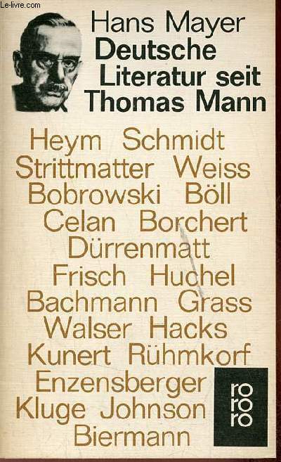 Deutsche literatur seit Thomas Mann.