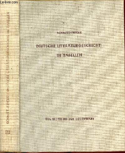 Deutsche literaturgeschichte in tabellen - Teil III.