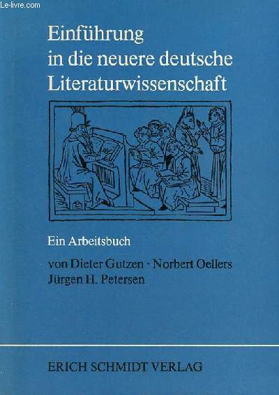 Einfhrung in die neuere deutsche Literaturwissenschaft ein arbeitsbuch.