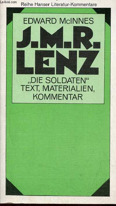 Jakob Michael Reinhold Lenz die soldaten - text, materialien, kommentar.
