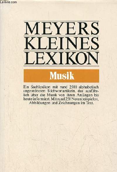 Meyers Kleines Lexikon Musik.