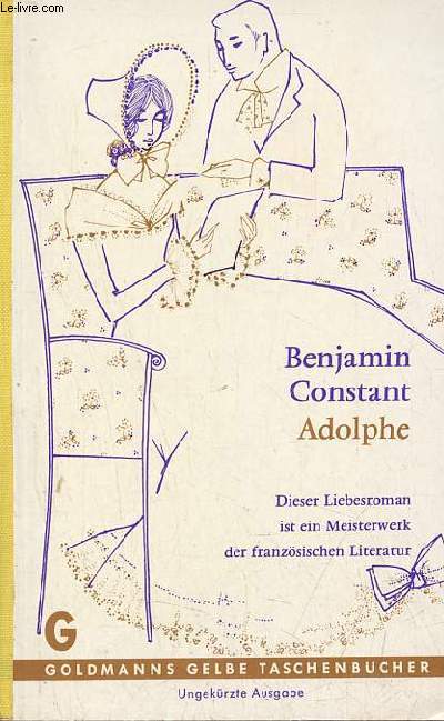 Adolphe - roman - Goldmanns gelbe taschenbcher band 854.