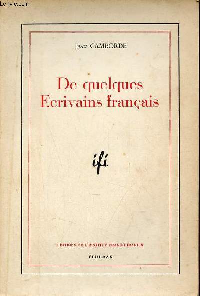De quelques crivains franais.