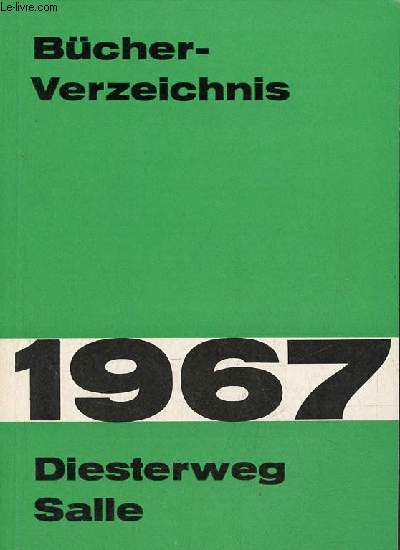 Bcherverzeichnis 1967 verlag moritz diesterweg frankfurt/main, Berlin, Bonn, Mnchen Otto salle verlag Frankfurt/Main Hamburg.