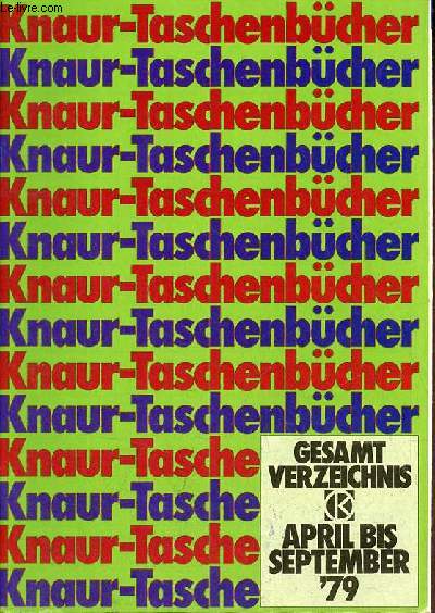 Knaur-Taschenbcher gesamt verzeichnis april bis september 79.