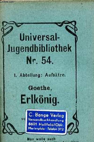 Erlknig - Universal-Bibliothek nr.54.