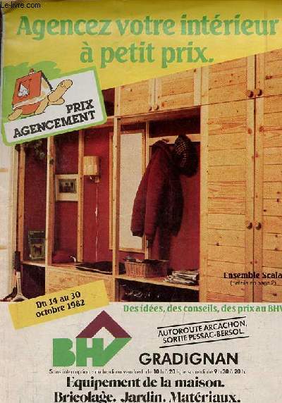 Catalogue BHV Gradignan quipement de la maison, bricolage, jardin, matriaux - du 14 au 30 octobre 1982.