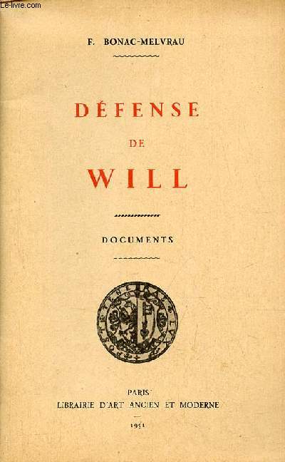 Dfense de Will - documents.