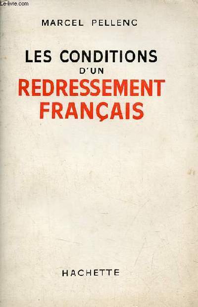 Les conditions d'un redressement franais.