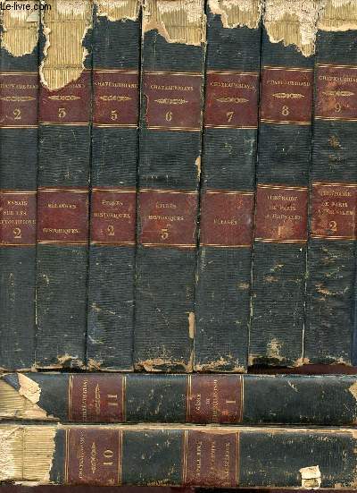 Oeuvres compltes de M.le Vicomte de Chateaubriand - 14 tomes (14 volumes) :