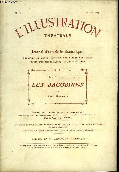 L'illustration thatrale n 54 - Les jacobines, comdie en quatre actes par Abel Hermant, reprsente pour la premire fois au thatre du Vaudeville le 22 fvrier 1907
