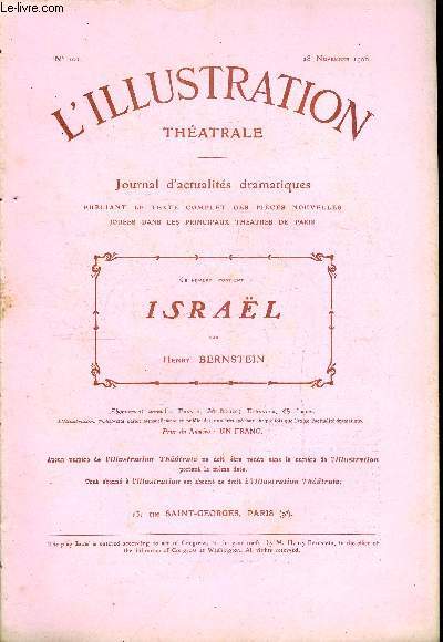 L'illustration thatrale n 102 - Isral, pice en trois actes par Henry Bernstein, reprsente pour la premire fois le 13 octobre 1908 au thatre Rjane