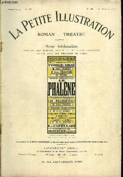 La petite illustration n 42 srie thatre n 22 - Le phalne, pice en quatre actes et deux parties par Henry Bataille