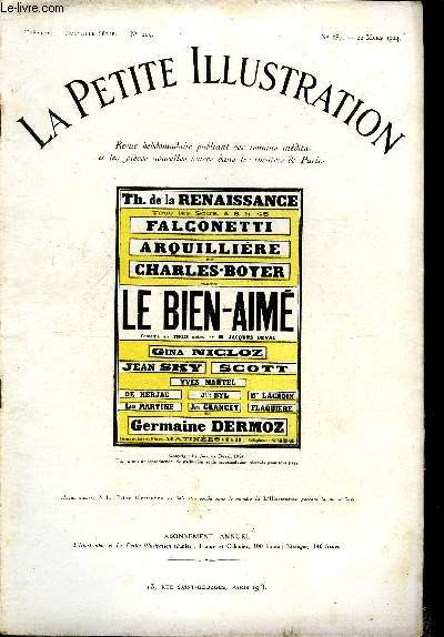 La petite illustration - nouvelle srie n 187 - thatre n 115 - Le bien-aim, pice en trois actes par Jacques Deval, reprsente pour la premire fois le 2 fvrier 1924 au thatre de la renaissance