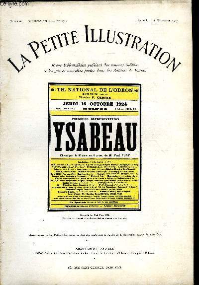 La petite illustration - nouvelle srie n 218 - thatre n 131 - Ysabeau, chronique de France en cinq actes par Paul Fort, reprsente pour la premire fois le 16 octobre 1924 au thatre national de l'odon