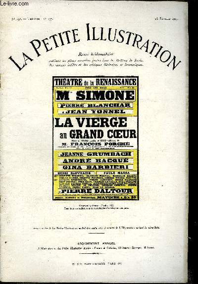 La petite illustration - nouvelle srie n 232 - thatre n 137 - La vierge au grand coeur ou la mission, les travaux et la passion de Jeanne d'Arc, pice en trois partie et huit tableaux par Franois Porch, reprsente pour la premire fois le 27