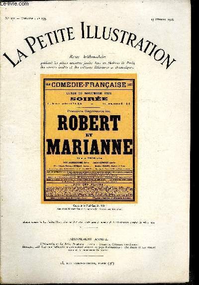 La petite illustration - nouvelle srie n 276 - thatre n 159 - Robert et Marianne, comdie en trois actes par Paul Graldy, reprsente pour la premire fois le 23 novembre 1925 sur la scne de la Comdie franaise