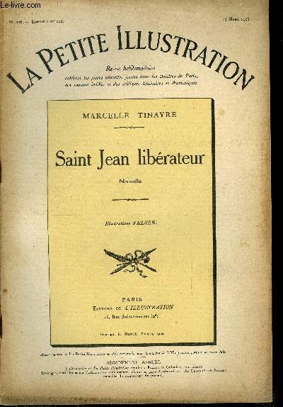 La petite illustration - nouvelle srie n 278 - roman n 118 - Saint Jean librateur par Marcelle Tinayre