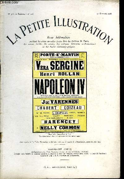 La petite illustration - nouvelle srie n 403 - Napolon IV, pice en quatre actes en vers par Maurice Rostand, reprsente pour la premire fois le 15 septembre 1928 au thatre de la porte saint martin a Paris