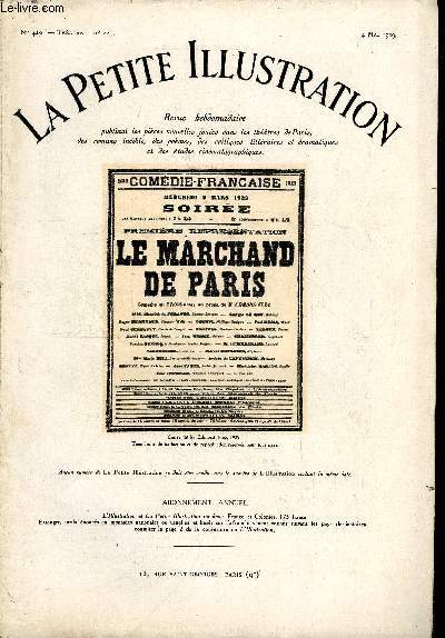 La petite illustration - nouvelle srie n 429 - thatre n 229 - Le marchand de Paris, comdie en trois actes par Edmond Fleg, reprsente pour la premire fois le 5 mars 1929 a la comdie franaise