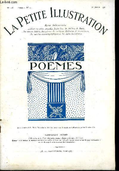 La petite illustration - nouvelle srie n 536 - posies n 4 - Pomes de Pierre Benoit, Maurice Brillant, Pierre Camo, Henry Charpentier, Hugues Delorme, Charles Dornier, Franc-Nohain, Pierre Frondaie, Pierre Jalabert, Pierre de Nolhac, ...