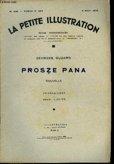 La petite illustration - nouvelle srie n 636 - thatre n 293 - Prosze pana par Georges Oudard, compositions de Henry Cheffer