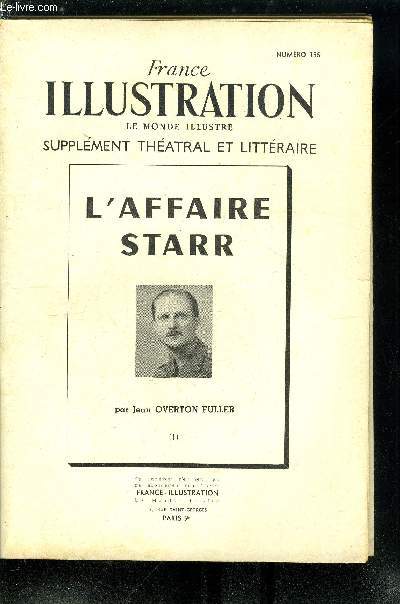 France illustration, le monde illustr, supplment thatral et littraire n 186, 187 - L'affaire Starr par Jean Overton Fuller, deux parties, complet