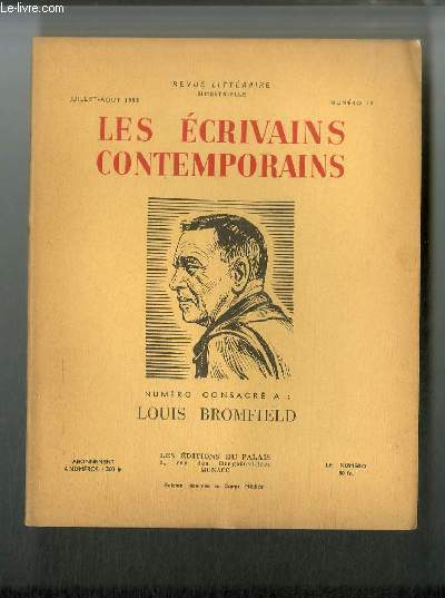 Les crivains contemporains n 19 - Louis Bromfield par Ben Ray Redman, Prcoce automne, Colorado, Mr Smith