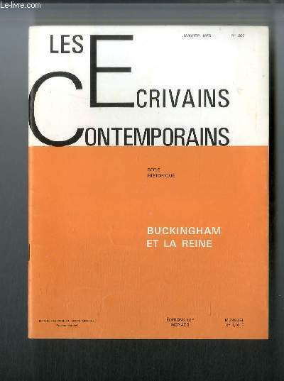 Les crivains contemporains Srie historique n 207 - Buckingham et la reine par Louis Batiffol
