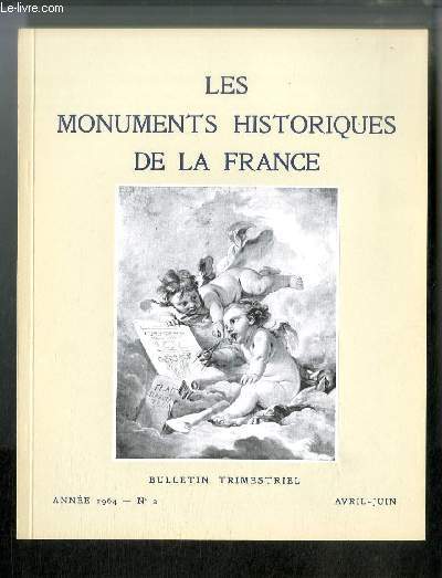 LES MONUMENTS HISTORIQUES DE LA FRANCE N 2 - Regards sur l'histoire de l'architecture par L. Hautecoeur, Contribution a l'tude de la maladie de la pierre, Nouvelle hypothse sur les causes des transferts et des concentrations de sulfate produisant