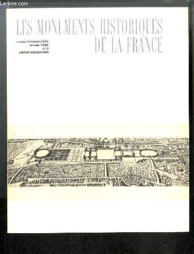 LES MONUMENTS HISTORIQUES DE LA FRANCE N 3 - L'amnagement de l'accs oriental du Louvre par Andr Chastel et J.M. Prouse de Montclos