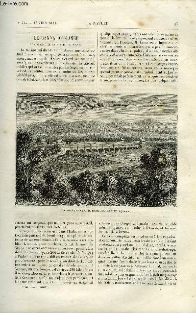 La nature n 54 - Le canal du gange, La commission de mtorologie de lyon par Elie Margoll, Nouvelle pile thermo-lectrique de M.C. Clamond, Les logements et les hopitaux militaires, De l'ouie, fonctionnement et mcanisme de cet organe d'aprs Helmholtz