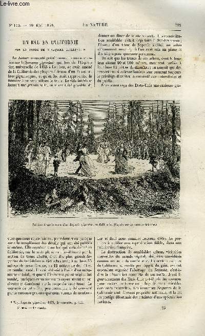 La nature n 155 - Un bal en Californie sur un tronc de sequoia gigantea, La chaleur intrieure de la terre par Camille Flammarion, Les ruines de troie par Charles Boissay, Tlgraphie militaire, systmes de M. Trouv, Les engrais chimiques de M.G. Ville