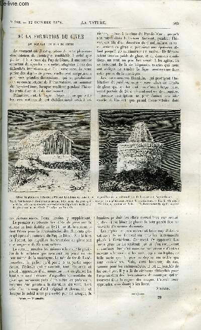 La nature n 280 - De la formation du givre au sommet du puy de dome, Les oiseaux de la Nouvelle Guine par E. Oustalet, Recherches exprimentales sur les fonctions du balancier chez les inseces diptres par Dr Jousset de Bellesme, Exposition universelle