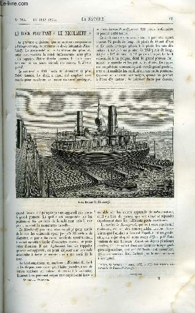 La nature n 315 - Le dock flottant Le Nicolaieff, Moulin a vent de San Francisco par Garnault, Dcouverte d'un tombeau royal zapotque par F. Maler, Nouvelle pompe a piston fixe, Exposition anthropologique de Moscou