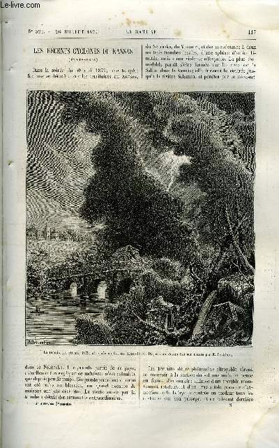 La nature n 321 - Les rcents cyclones du Kansas, De l'industrie mtallurgique dans l'ancienne Grce par J. Girardin, Les lphants d'Asie employs a l'exploration de l'Afrique par Dr Vanden Heuvel, La balance d'induction de M. Hughes, La migration