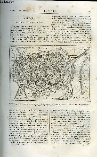 La nature n 399 - Dunkerque, travaux d'agrandissement du port par Richard Cortambert, Le condensateur parlant par E. Hospitalier, L'ile de Paques par Ch. Vlan, La physique sans appareils par Gaston Tissandier, Les origines et le dveloppement de la vie