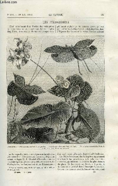 La nature n 468 - Les ptrochrozes par Henri Gadeau de Kerville, Le percement de l'isthme de corinthe par Maxime Hlne, Etudes prliminaires pour la construction d'un moteur lectrique lger par Gaston Tissandier, L'acide carbonique de l'air