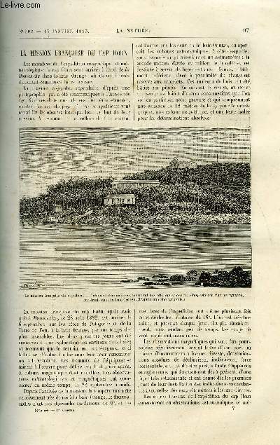 La nature n 502 - La mission franaise du cap Horn par Gaston Tissandier, Le pavage en bois par Georges Richou, Les moulins de mare par G. de T, Le chauffage par l'actate de soude cristallis par A. Ancelin, La rcolte du vin en France et les cultures