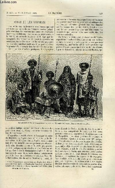 La nature n 595 - Assab et les assabais par Maxime Hlne, La photographie pour tous, La fontaine colladon, La trempe de l'acier par compression par L. Poillon, Navigation arienne, appareils plus lourds que l'air par Victor Tatin