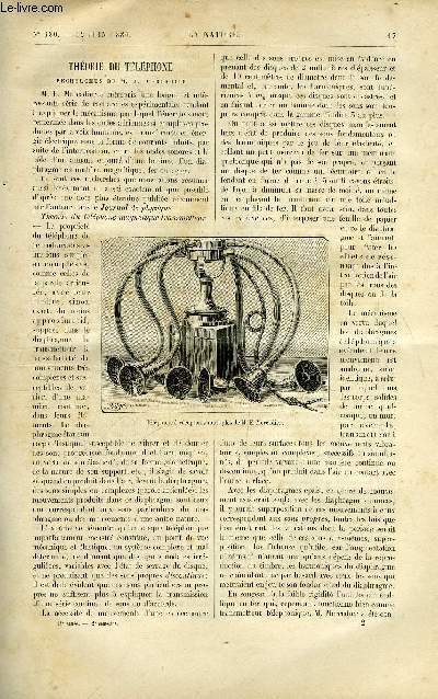 La nature n 680 - Thorie du tlphone, recherches de M.E. Mercadier, L'exposition d'hygine urbaine, Le papier dentelle, Les dragons par Maurice Maindron, Les roues en papier, L'exploitation des mines a travers les ages par W. de Fonvielle
